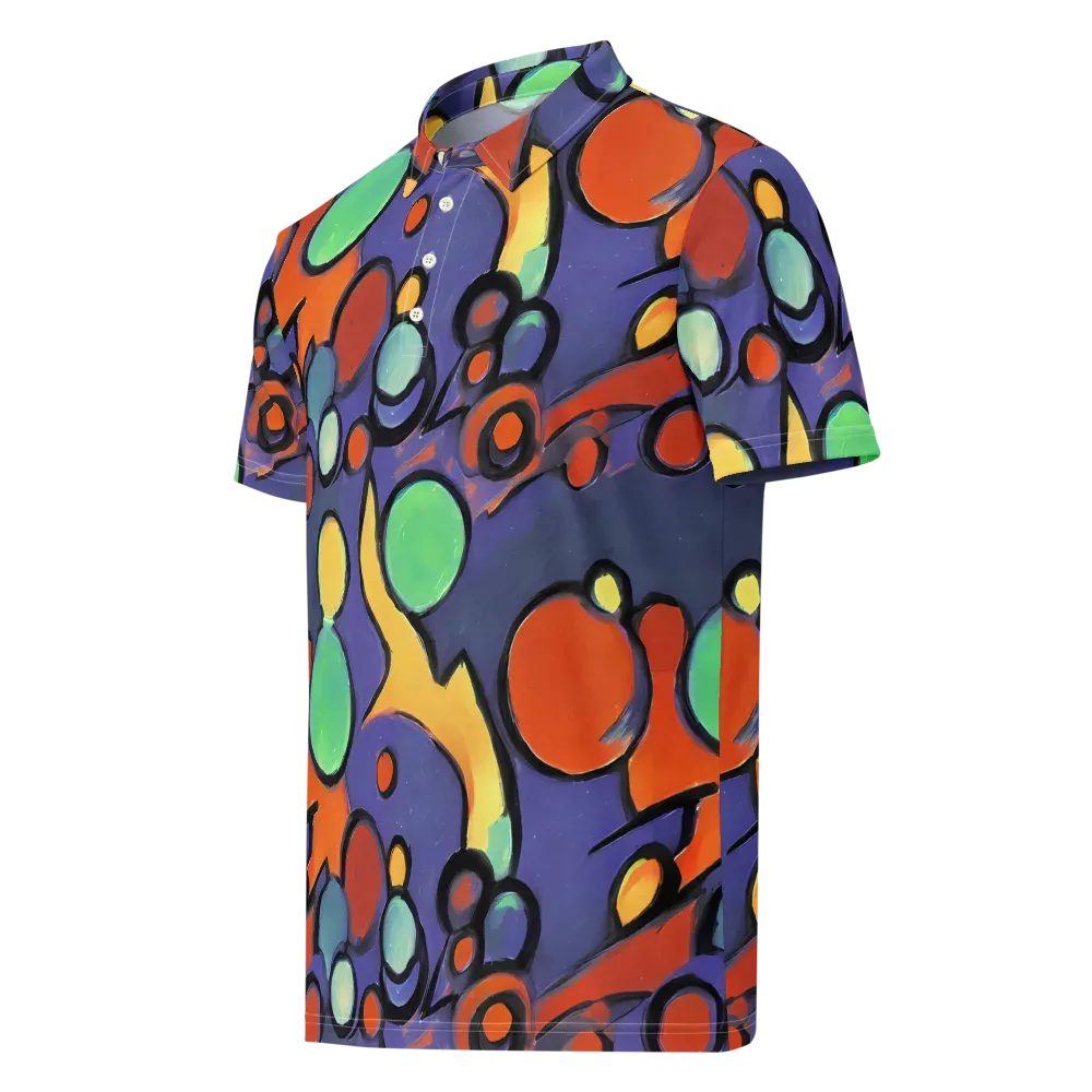Cosmic Bubblegum on Men's Slim Fit Polo Shirt — Left Front