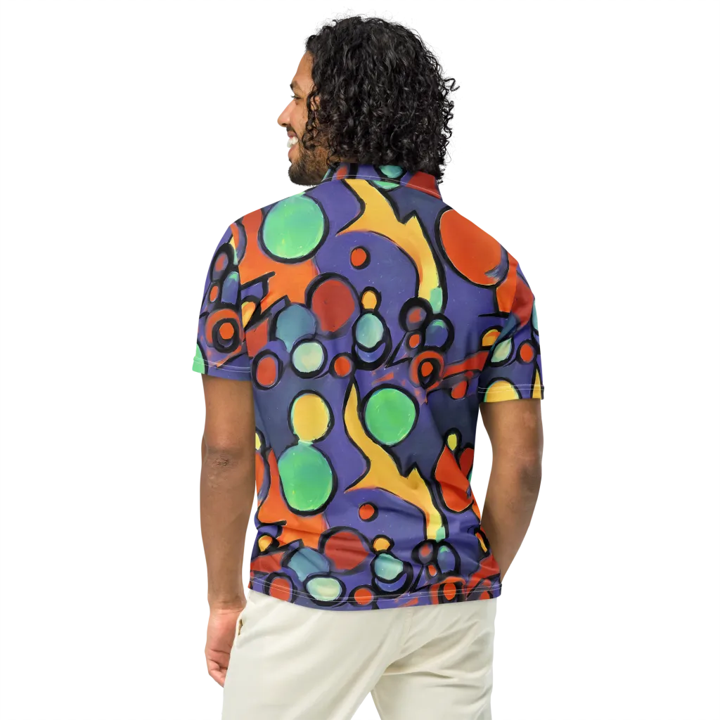 Cosmic Bubblegum on Men's Slim Fit Polo Shirt — Back