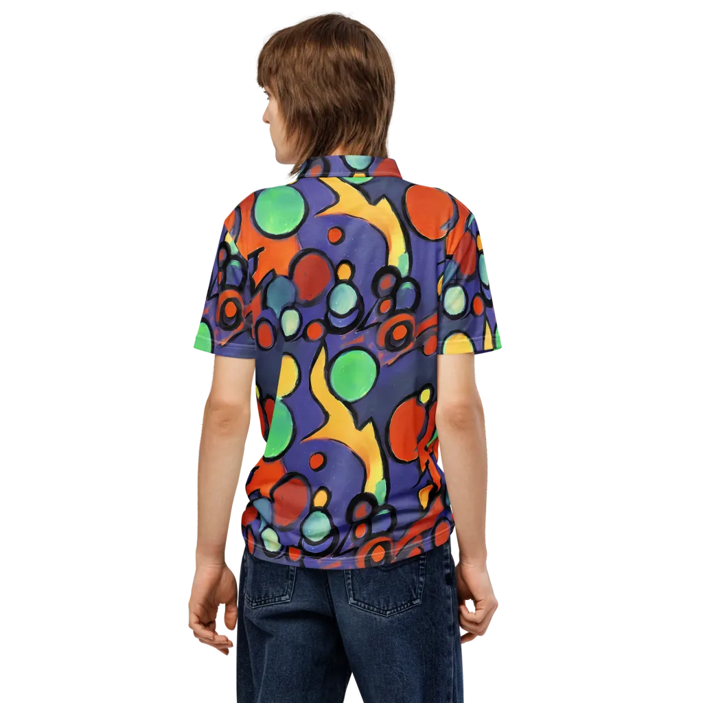 Cosmic Bubblegum on Men's Slim Fit Polo Shirt — Back