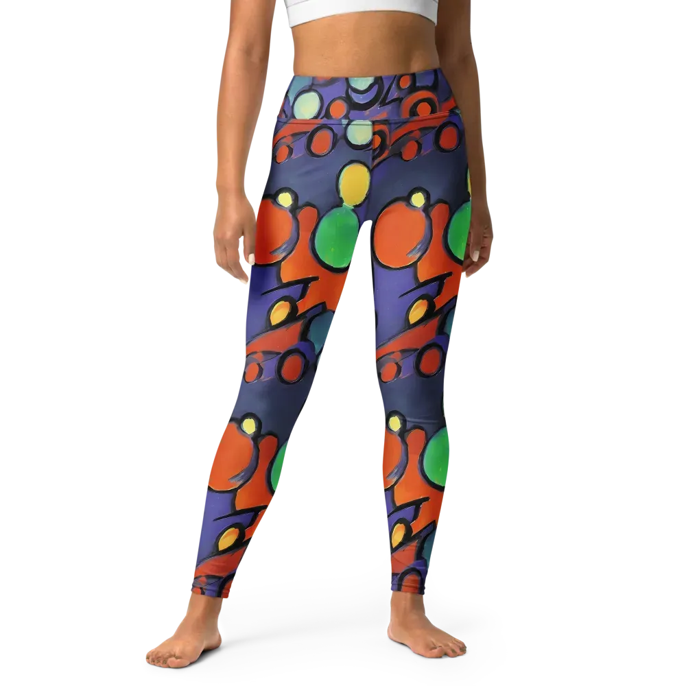 Cosmic Bubblegum on Yoga Leggings — Front