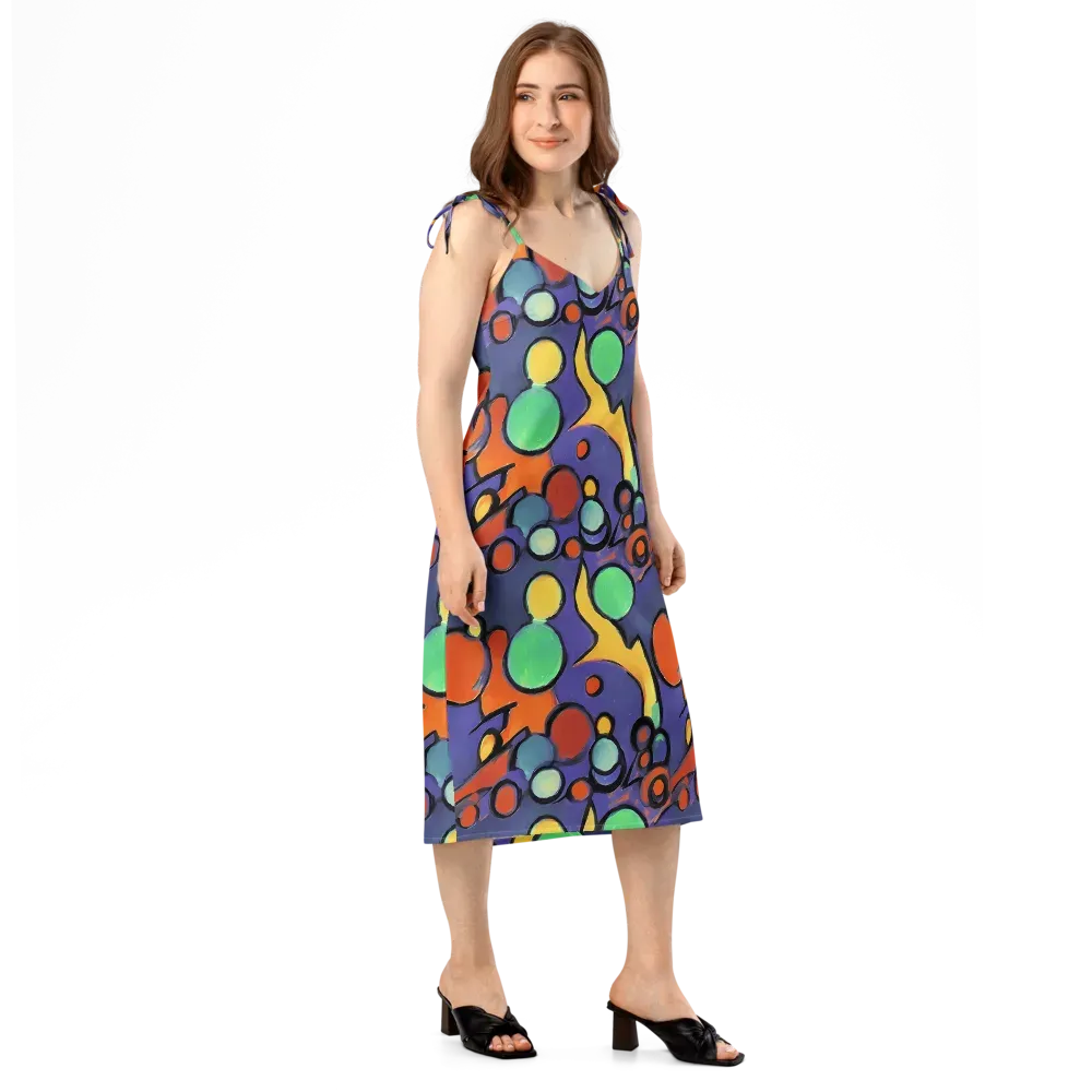 Cosmic Bubblegum on Slip Dress — Right Front