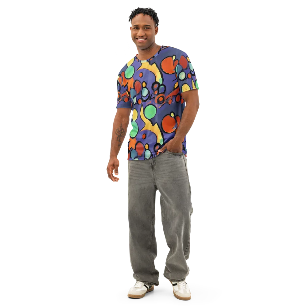 Cosmic Bubblegum on Men's Cotton Crew Neck T-Shirt — Front