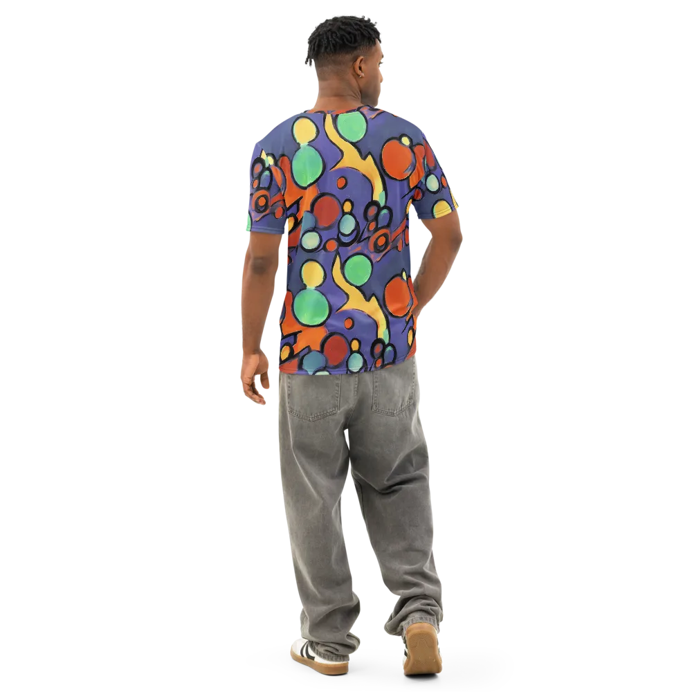 Cosmic Bubblegum on Men's Cotton Crew Neck T-Shirt — Back