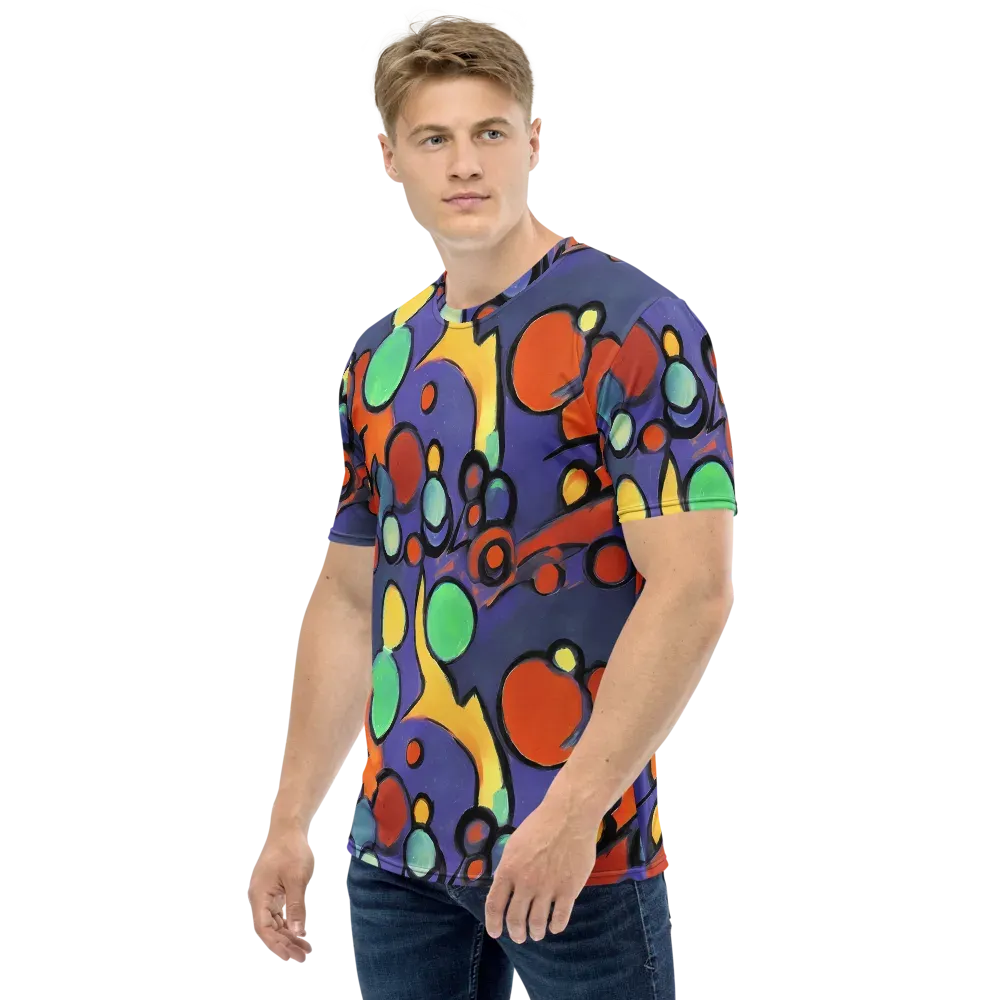 Cosmic Bubblegum on Men's Crew Neck T-Shirt — Left
