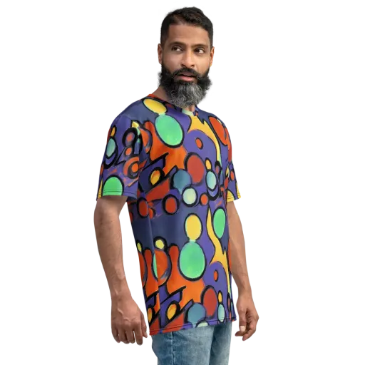 Cosmic Bubblegum on a Men's Crew Neck T-Shirt