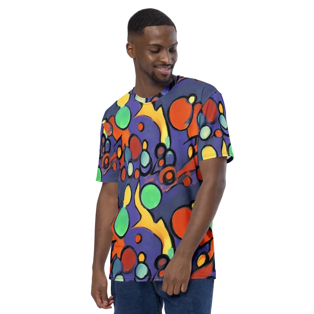 Cosmic Bubblegum on Men's Crew Neck T-Shirt — Left