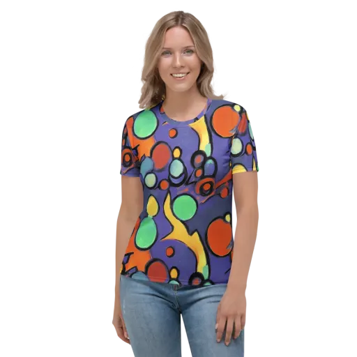 Cosmic Bubblegum on a Women's Crew Neck T-Shirt