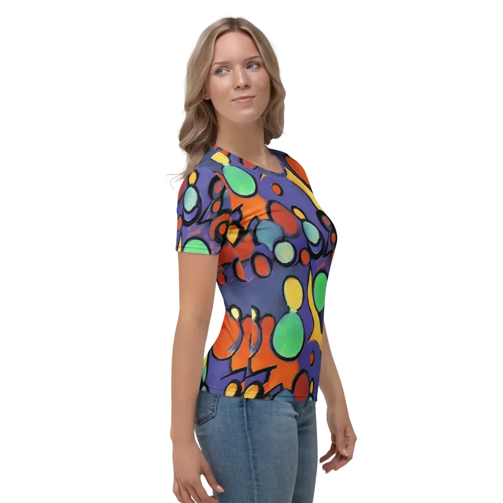 Cosmic Bubblegum on Women's Crew Neck T-Shirt — Right