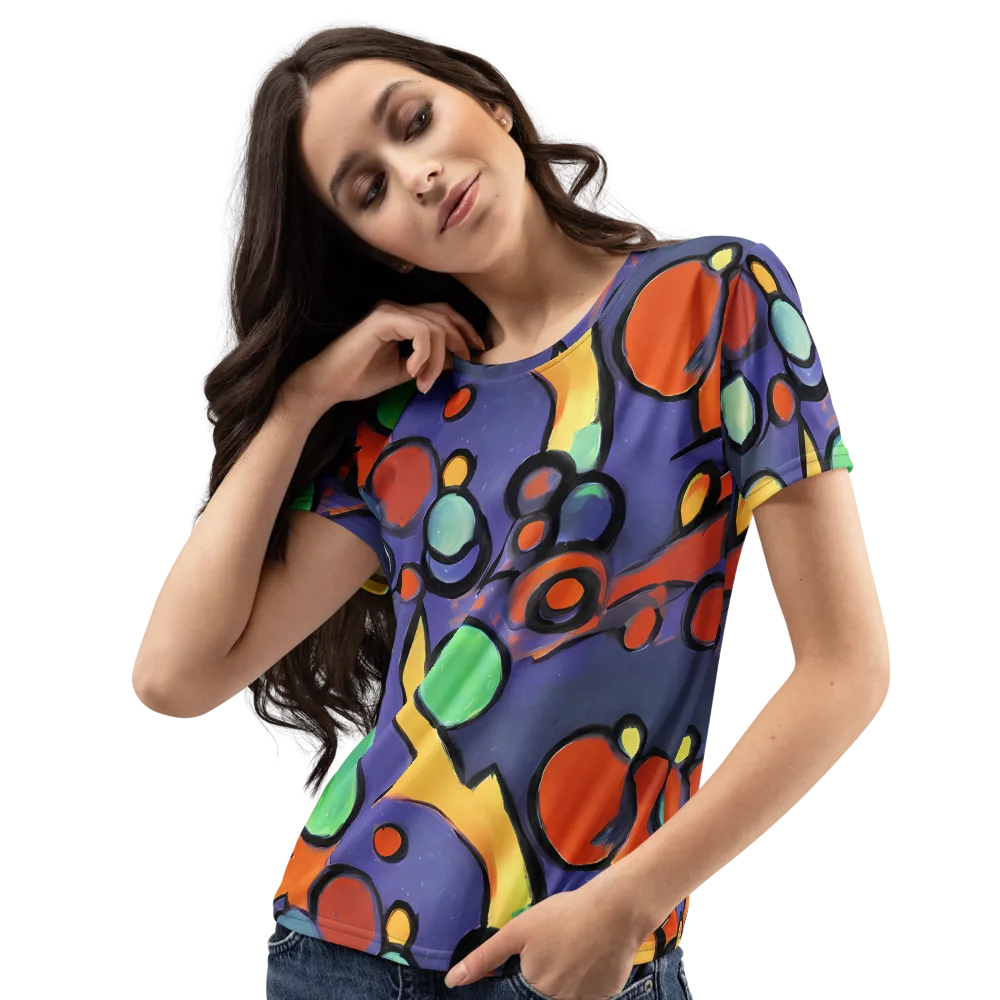 Cosmic Bubblegum on Women's Crew Neck T-Shirt — Left Front