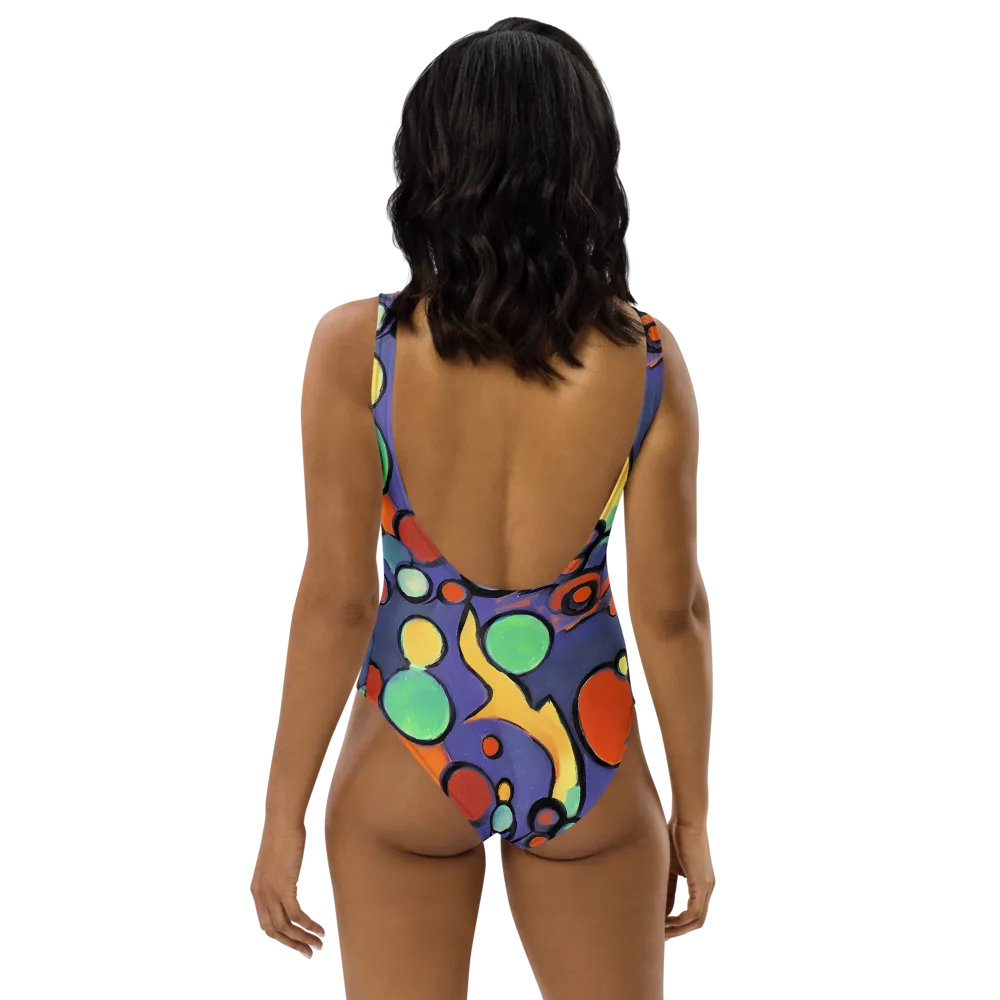 Cosmic Bubblegum on One-Piece Swimsuit — Back