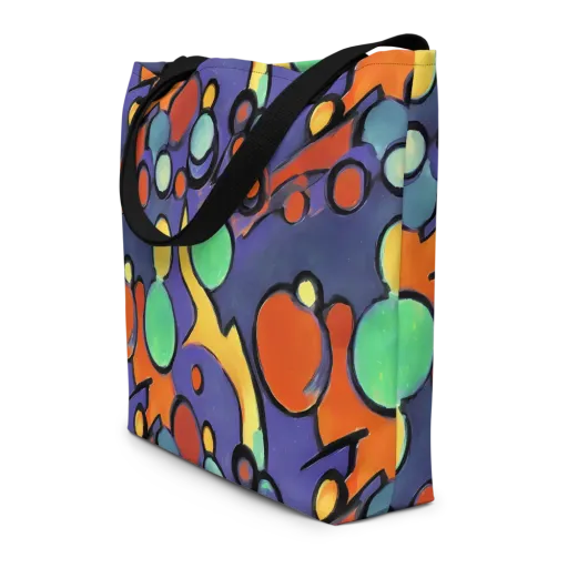 Cosmic Bubblegum on a Large Tote Bag W/ Pocket