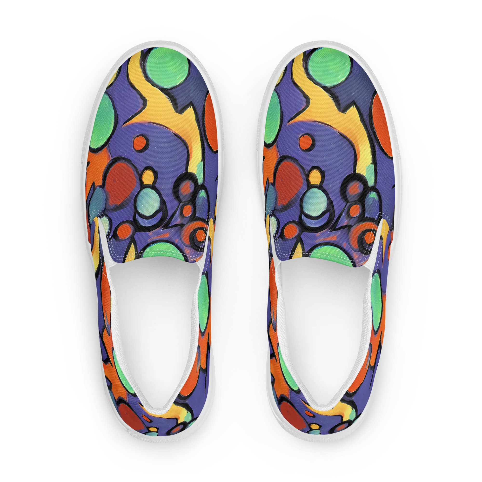 Cosmic Bubblegum on Women's Slip-On Canvas Shoes — Front