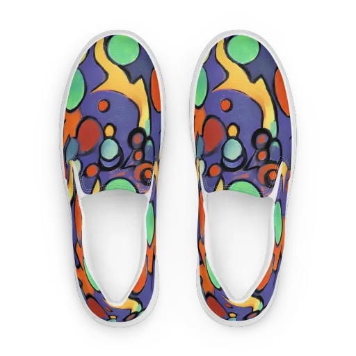 Cosmic Bubblegum on a Women's Slip-On Canvas Shoes