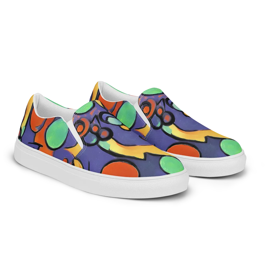 Cosmic Bubblegum on Women's Slip-On Canvas Shoes — Right Front