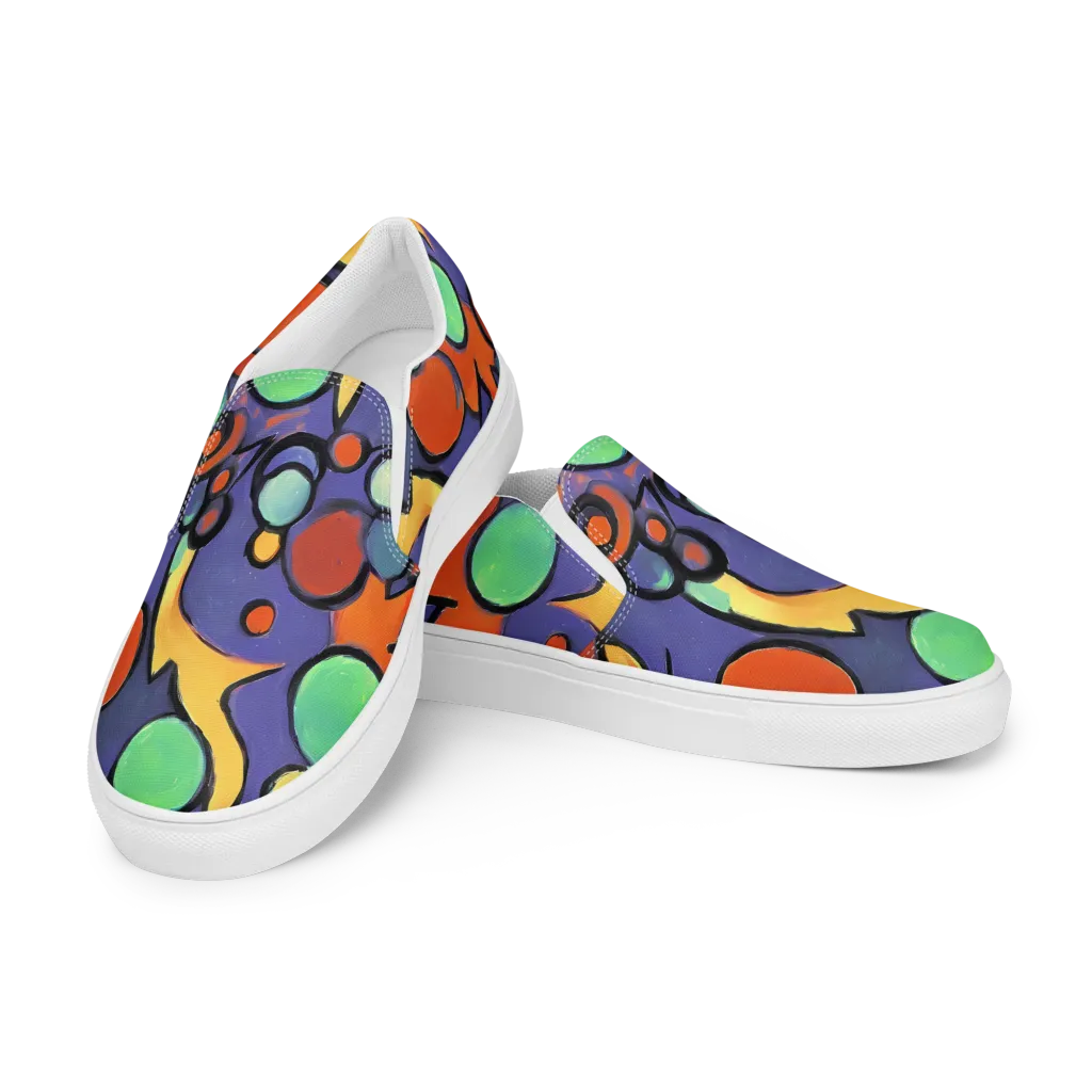 Cosmic Bubblegum on Women's Slip-On Canvas Shoes — Left Front