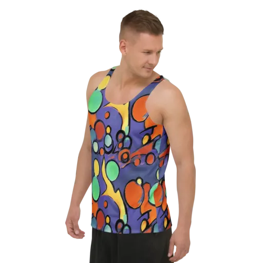 Cosmic Bubblegum on a Men's Tank Top