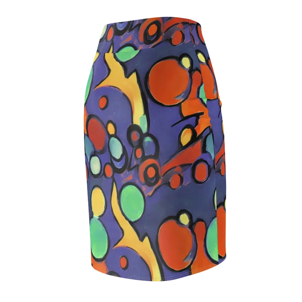 Cosmic Bubblegum on Pencil Skirt — Back Side