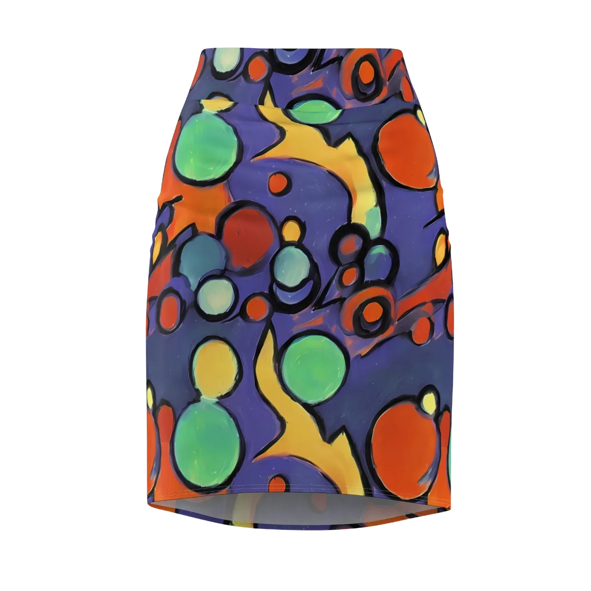 Cosmic Bubblegum on Pencil Skirt — Front