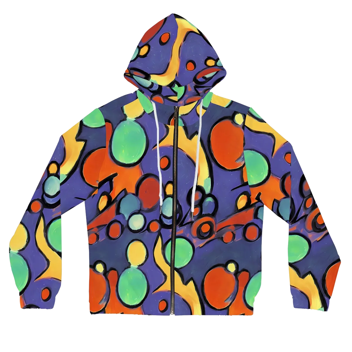 Cosmic Bubblegum on Women's Full-Zip Hoodie — Front