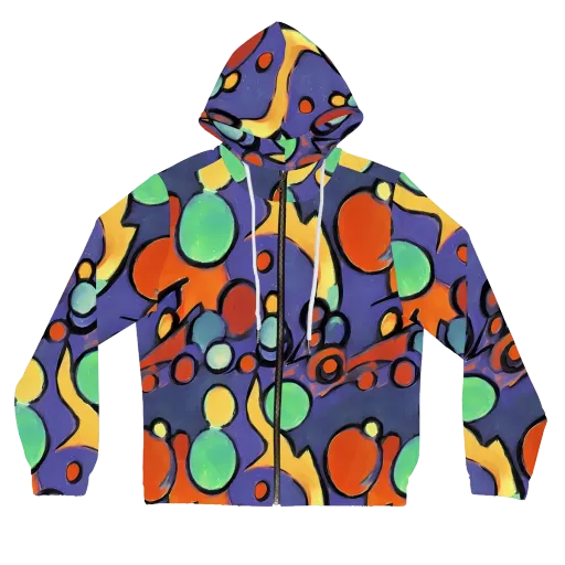 Cosmic Bubblegum on a Women's Full-Zip Hoodie