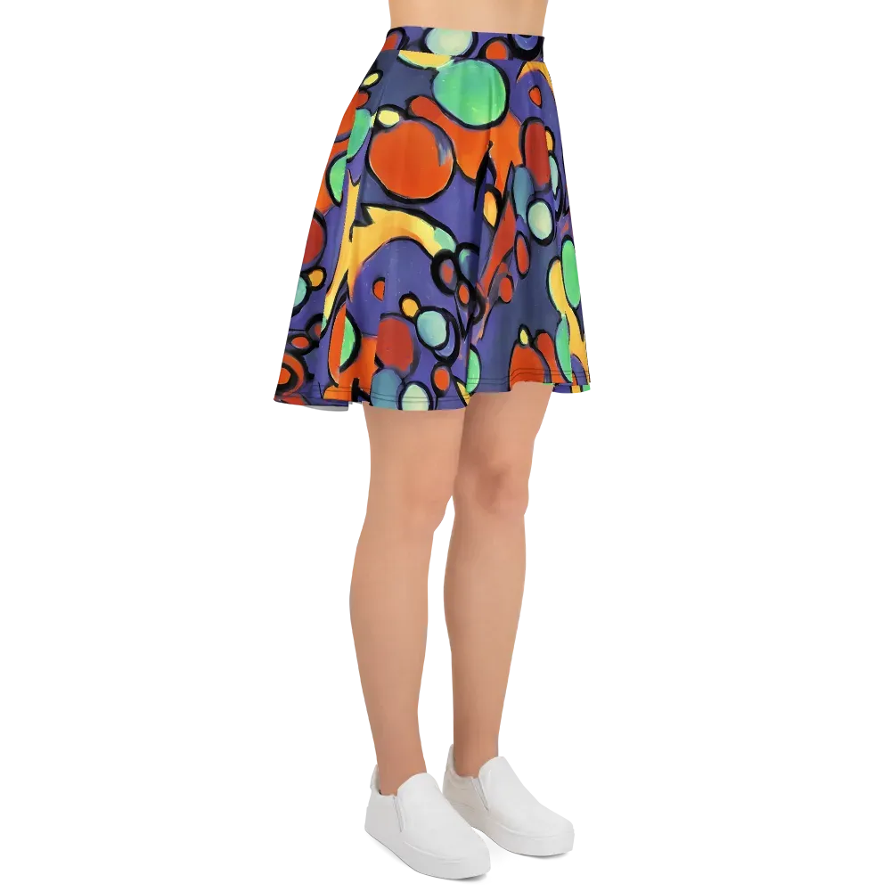 Cosmic Bubblegum on Skater Skirt — Right