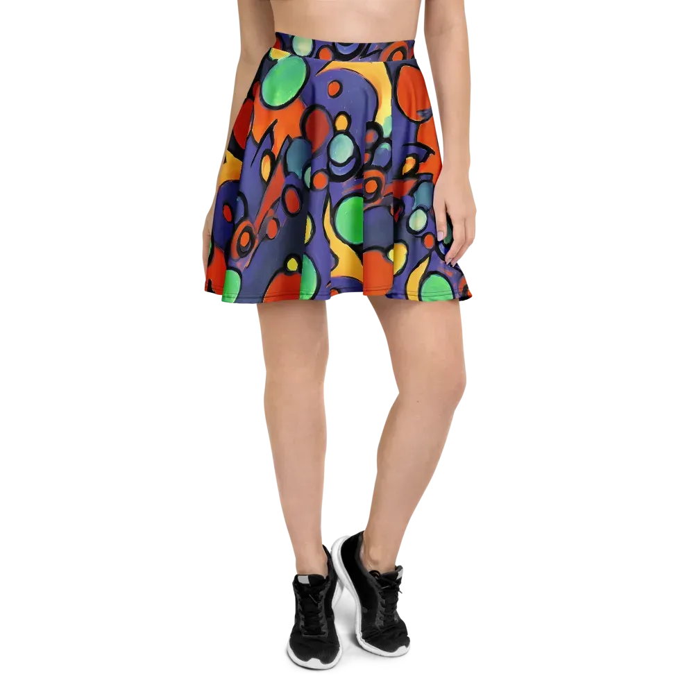 Cosmic Bubblegum on Skater Skirt — Front