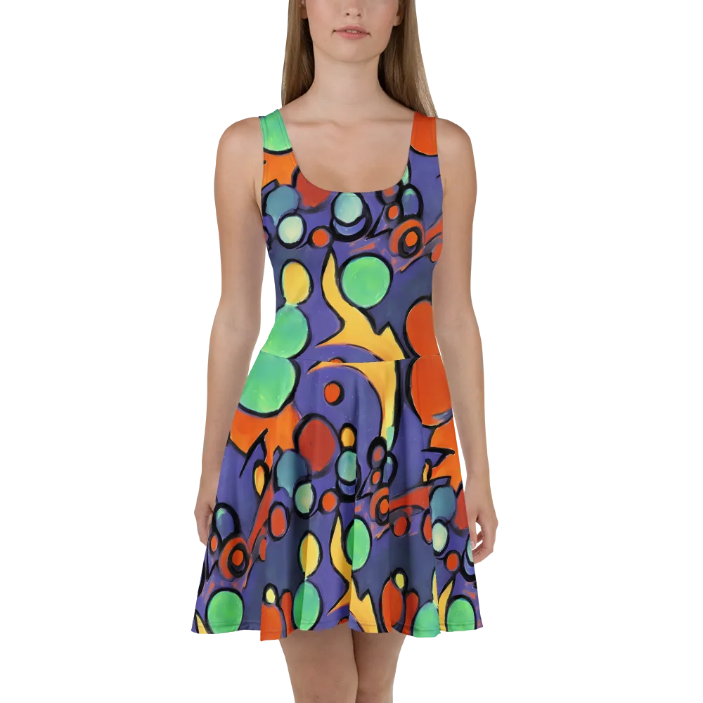 Cosmic Bubblegum on Skater Dress — Front
