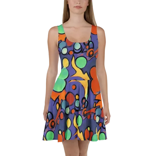 Cosmic Bubblegum on a Skater Dress