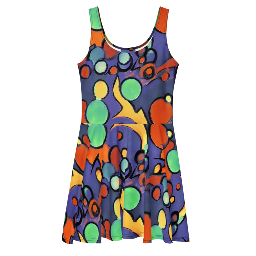 Cosmic Bubblegum on Skater Dress — Front