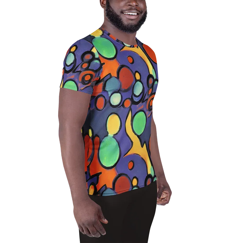 Cosmic Bubblegum on Men's Athletic T-Shirt — Right