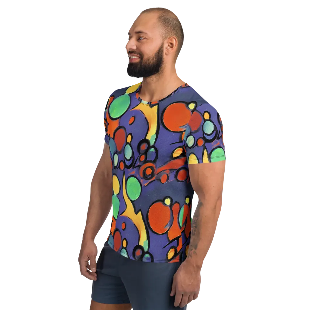 Cosmic Bubblegum on Men's Athletic T-Shirt — Left