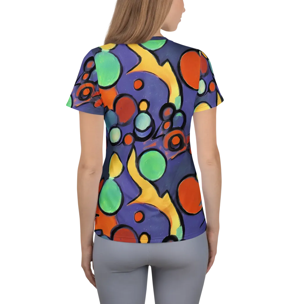 Cosmic Bubblegum on Women's Athletic T-Shirt — Back