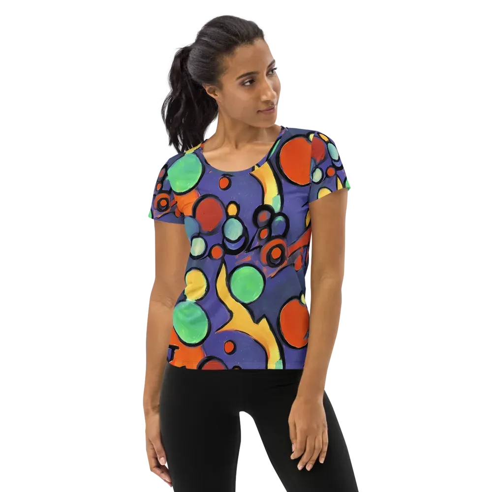 Cosmic Bubblegum on Women's Athletic T-Shirt — Front