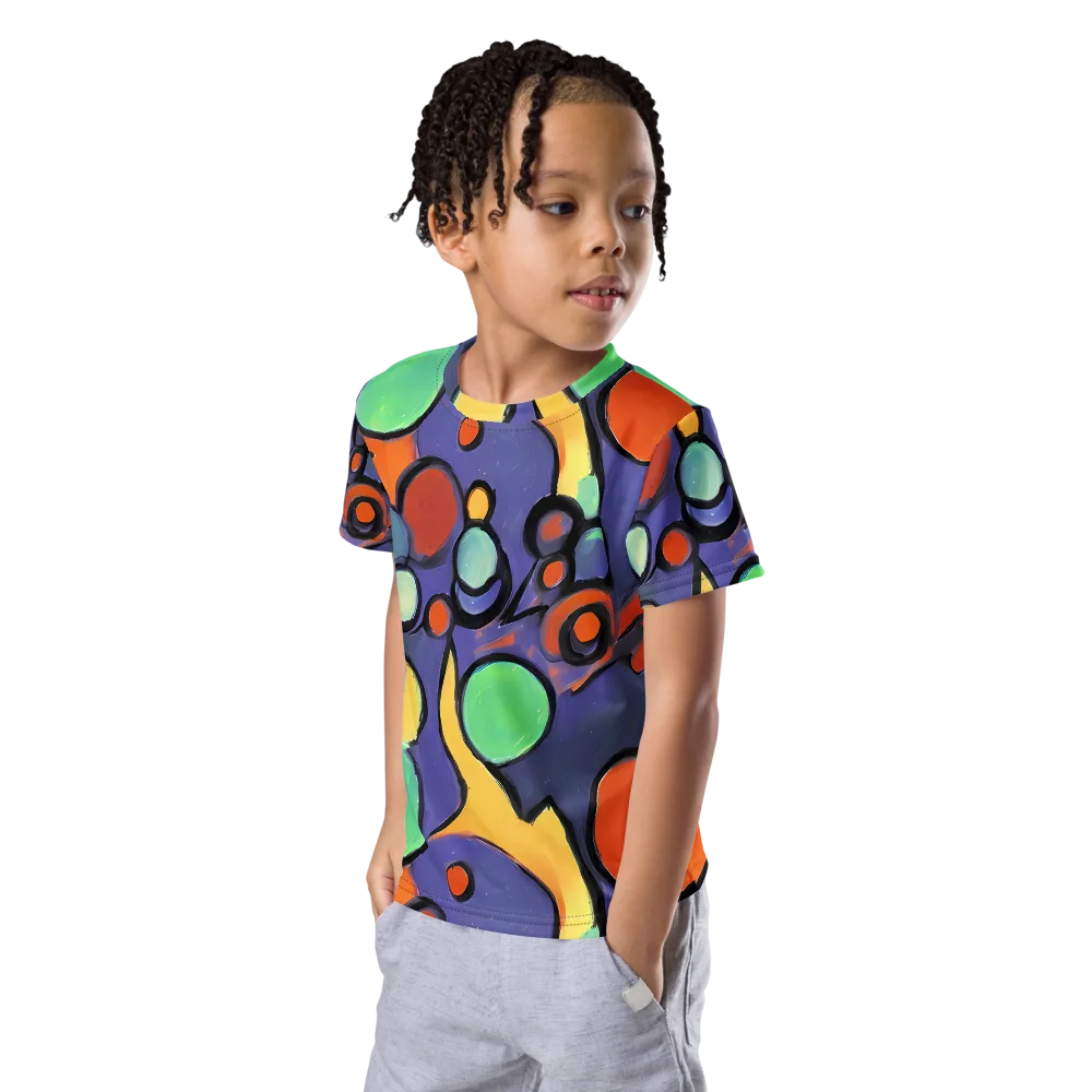 Cosmic Bubblegum on Kids Crew Neck T-Shirt — Left Front