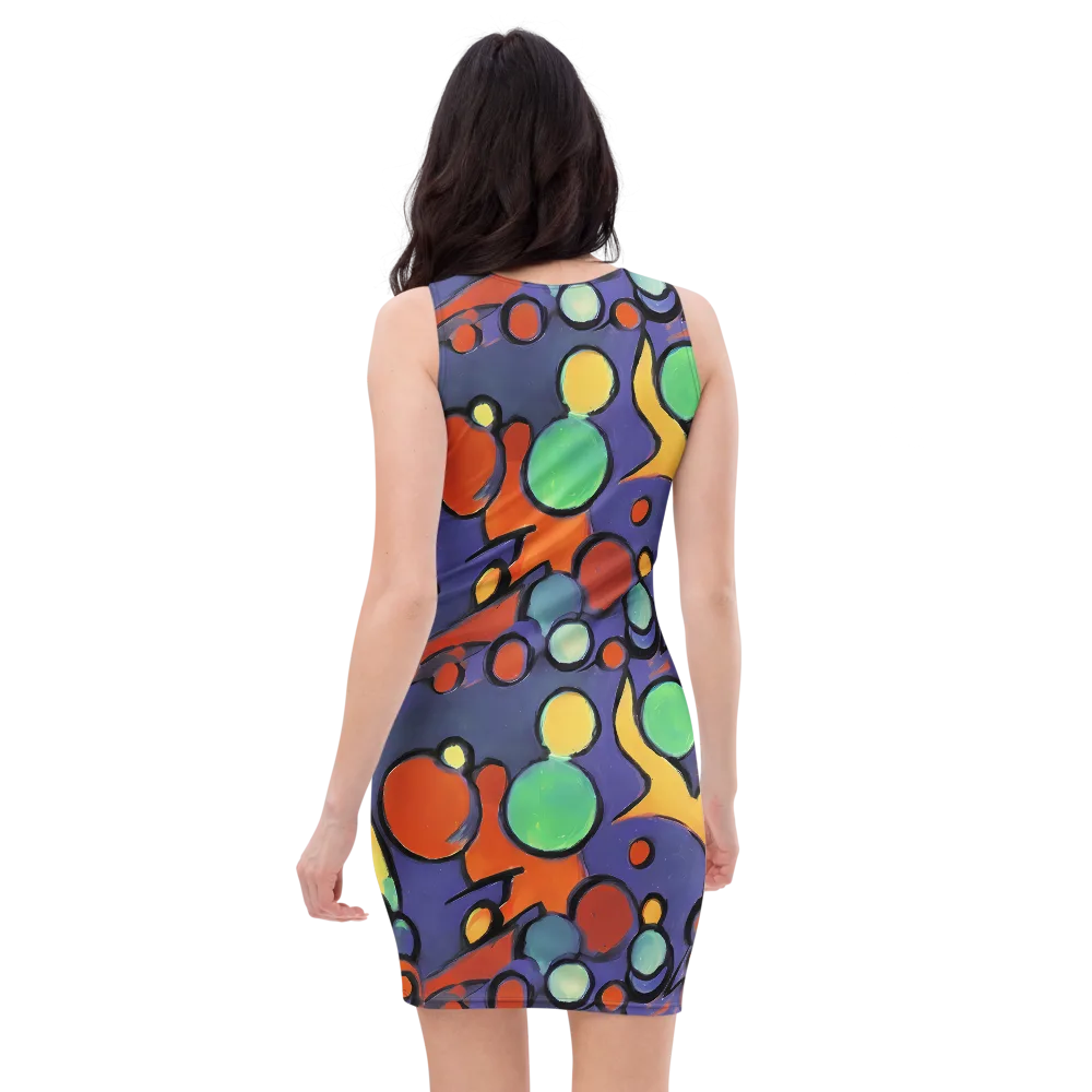 Cosmic Bubblegum on Bodycon Dress — Back
