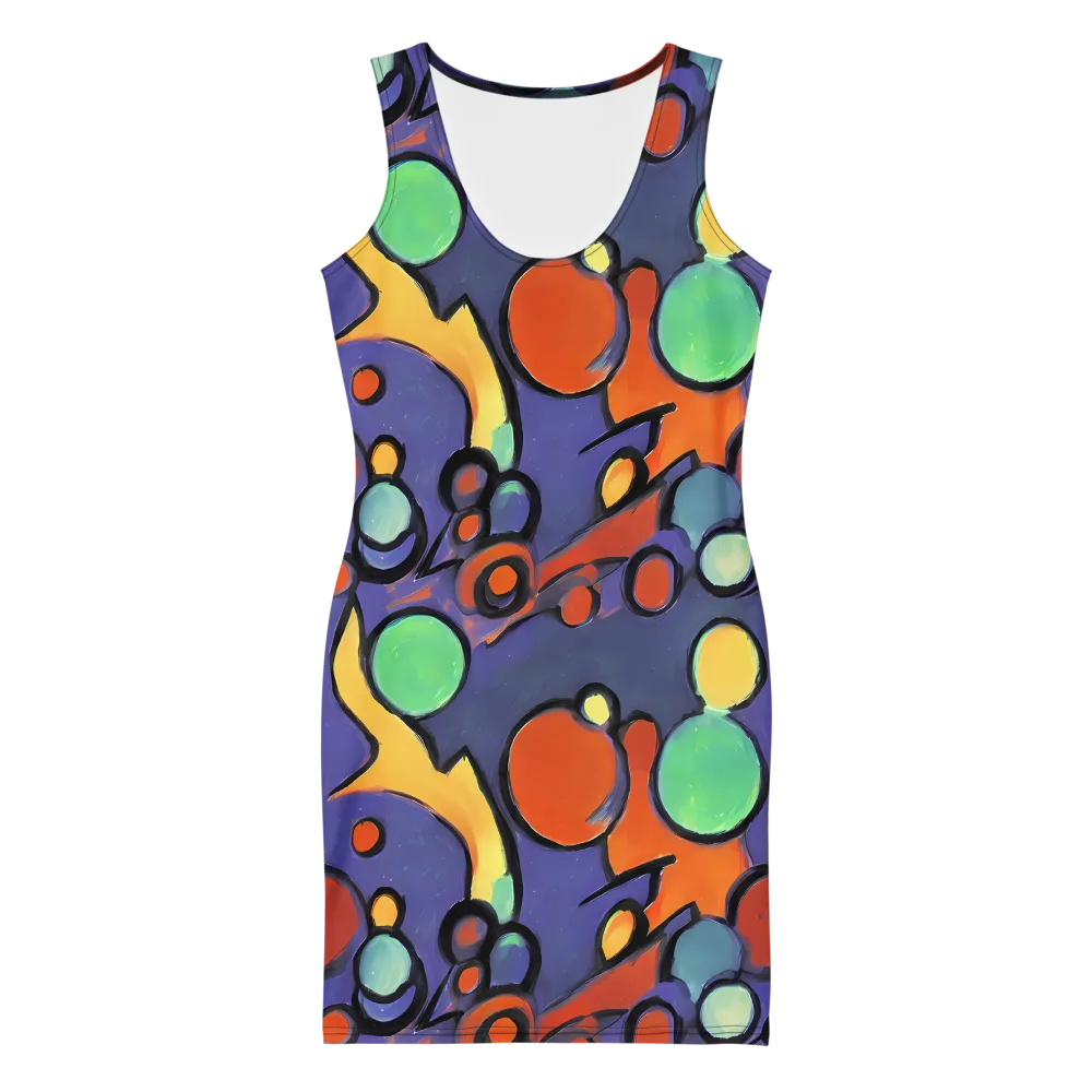 Cosmic Bubblegum on Bodycon Dress — Front