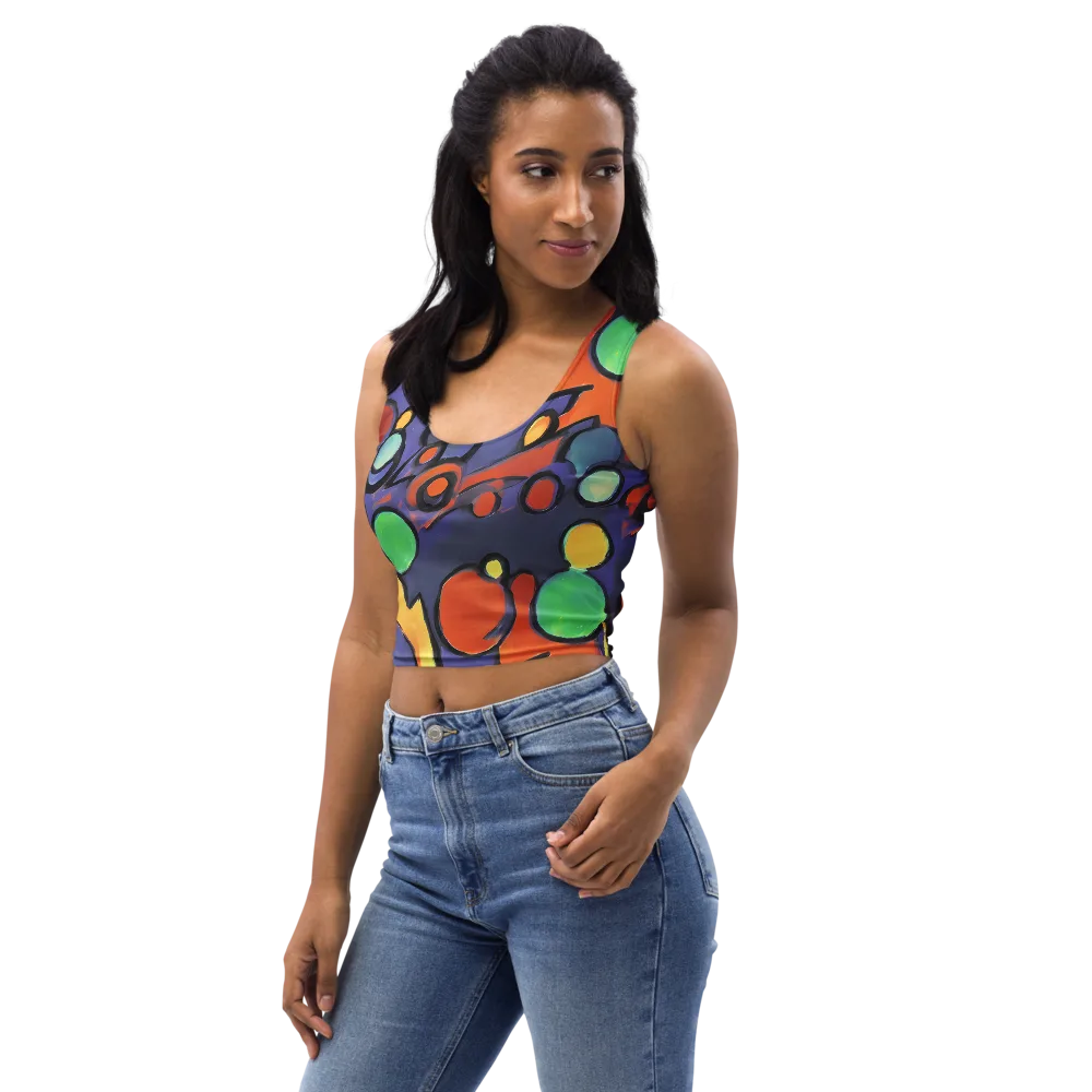Cosmic Bubblegum on Crop Top — Left Front