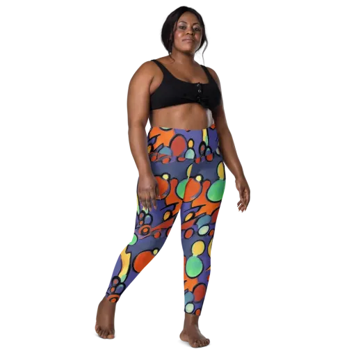 Cosmic Bubblegum on a Leggings with Pockets