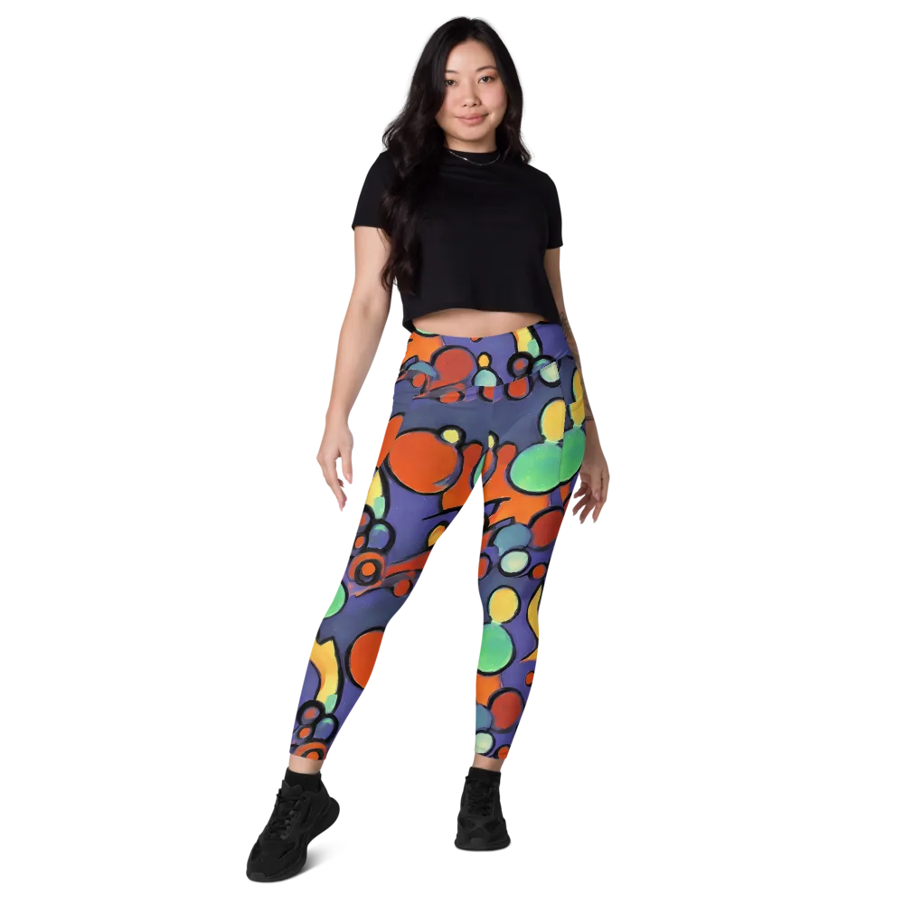 Cosmic Bubblegum on Leggings with Pockets — Front