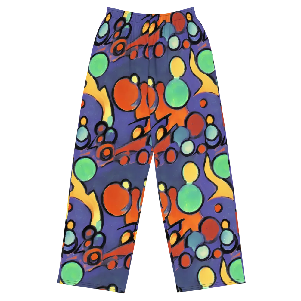 Cosmic Bubblegum on Wide-Leg Pants — Front