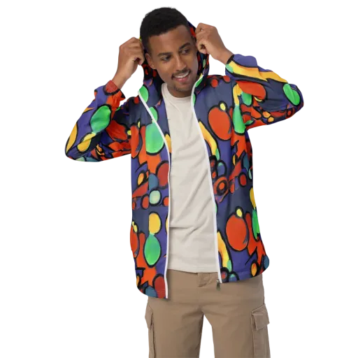Cosmic Bubblegum on a Men's Windbreaker