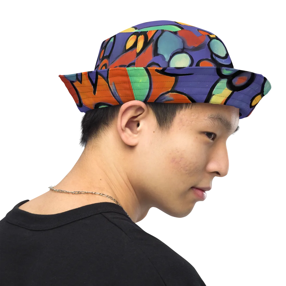 Cosmic Bubblegum on Reversible Bucket Hat — Right Outside
