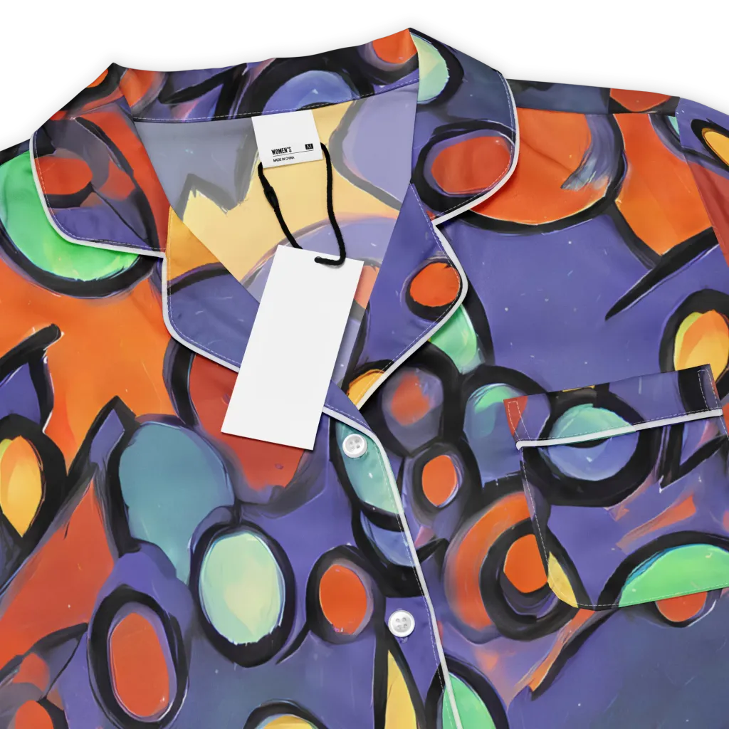 Cosmic Bubblegum on Women's Short Sleeve Pajama Top — Product details