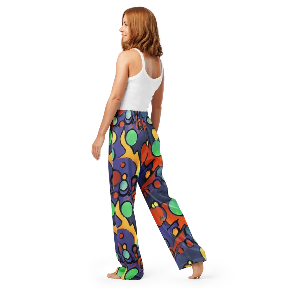 Cosmic Bubblegum on Women's Pajama Pants — Back