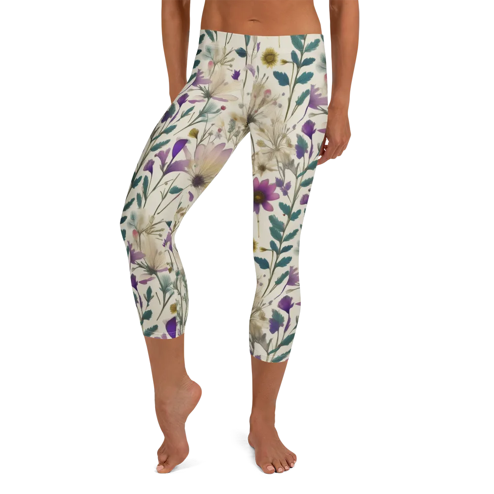 Dusk Botanica on Capri Leggings — Front