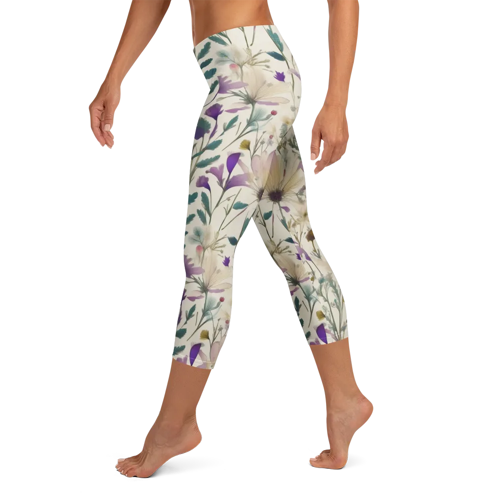 Dusk Botanica on Capri Leggings — Left