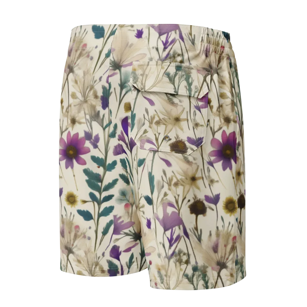 Dusk Botanica on Men's Board Shorts — Back