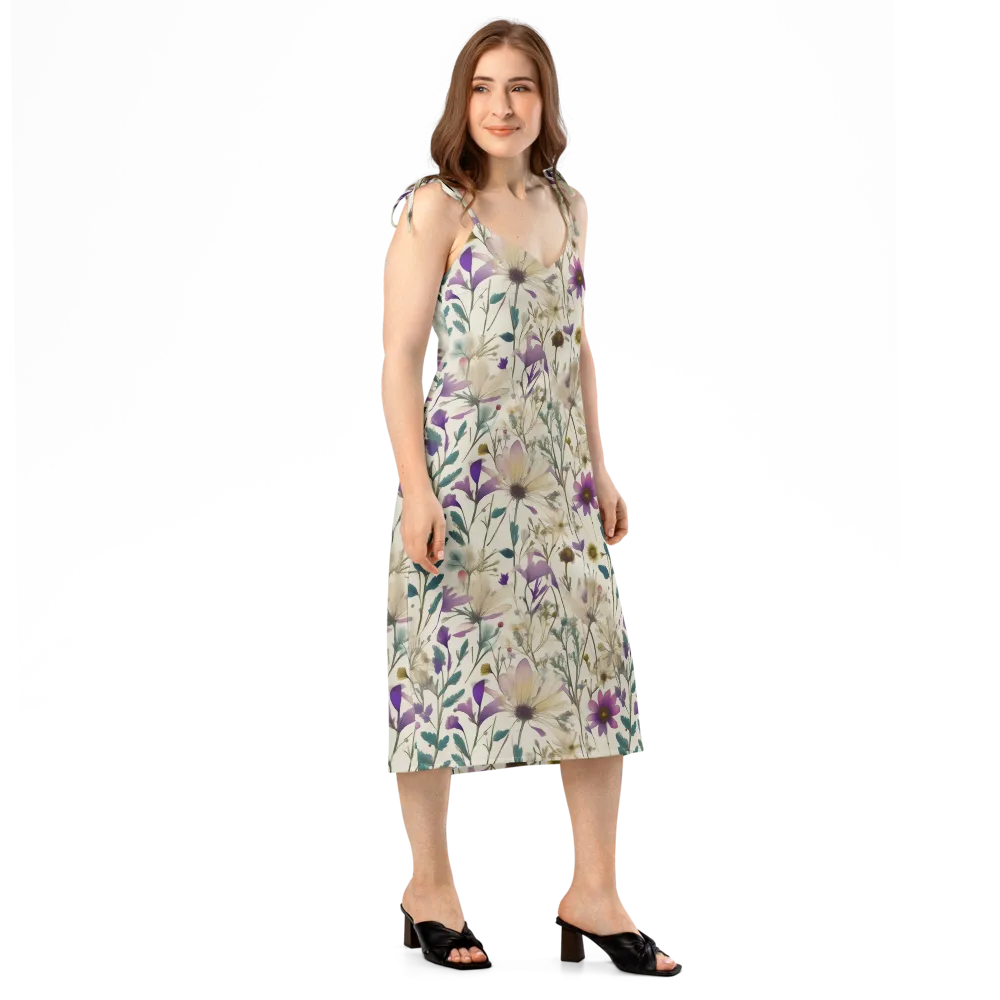 Dusk Botanica on Slip Dress — Right Front