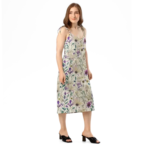 Dusk Botanica on a Slip Dress