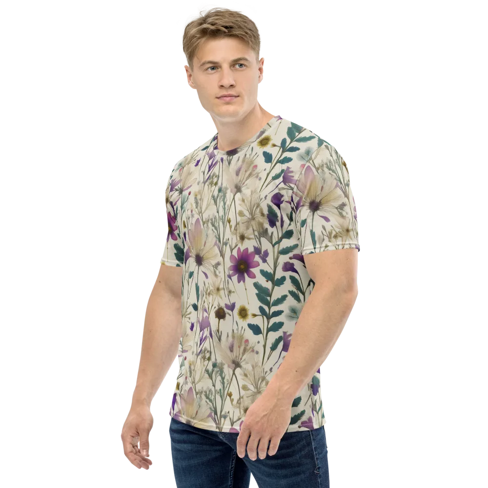 Dusk Botanica on Men's Crew Neck T-Shirt — Left
